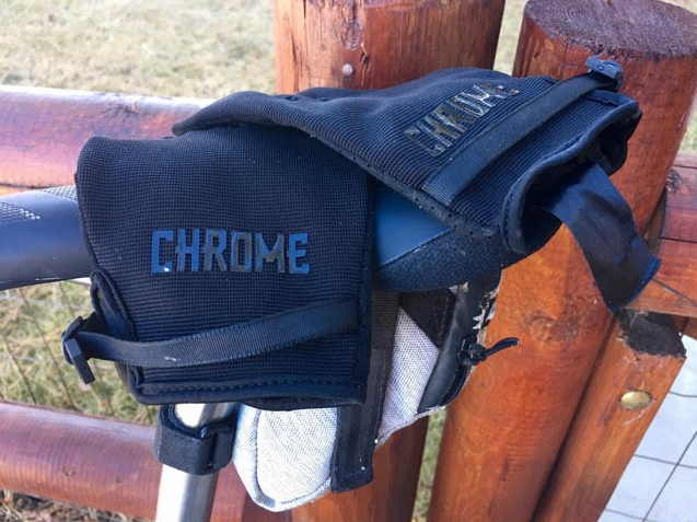 Chrome cycling gloves