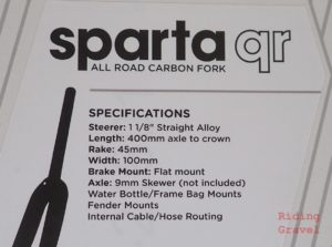 Specs for the Sparta QR
