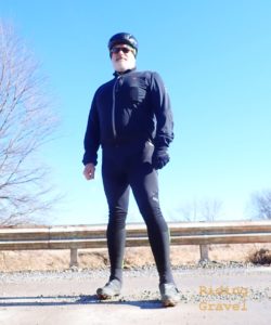 Guitar Ted in the GORE C7 Windstopper Pro bib tights