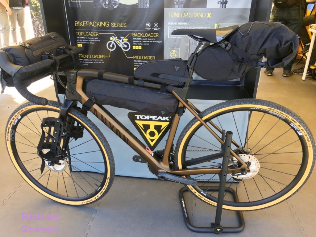 Topeak bike packing gear on a bike