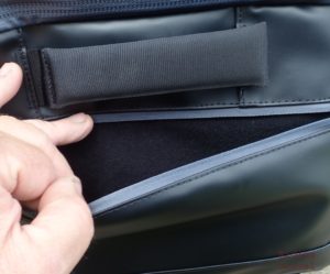  A detail shot of the fleece lined pocket on the Maratona Minimo Gear Bag