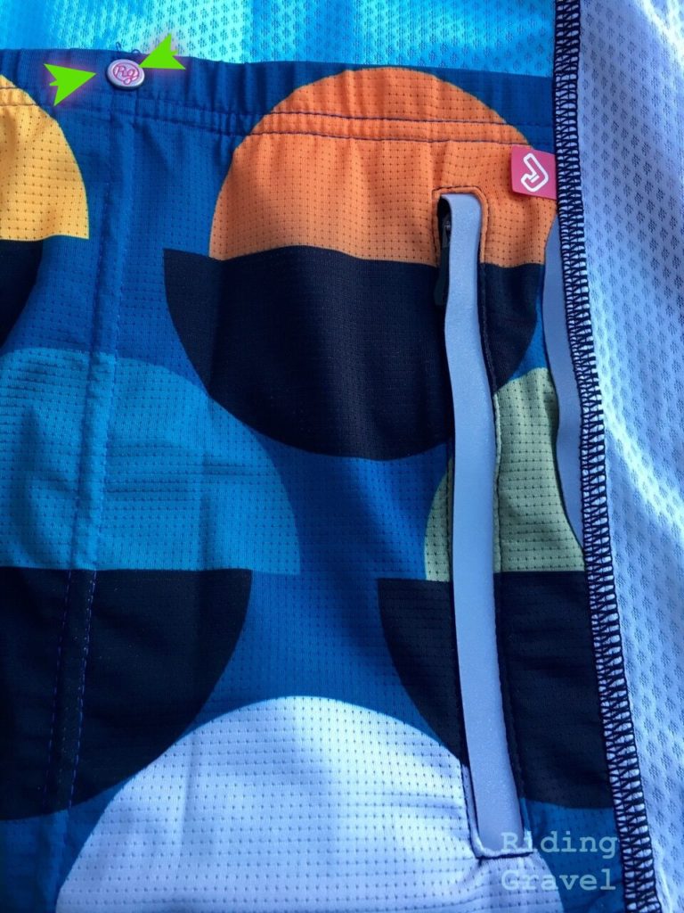 Detail of Reggie Wear jersey showing the rivet