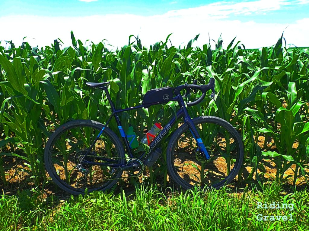 The Noble Bikes GX5 in a corn field