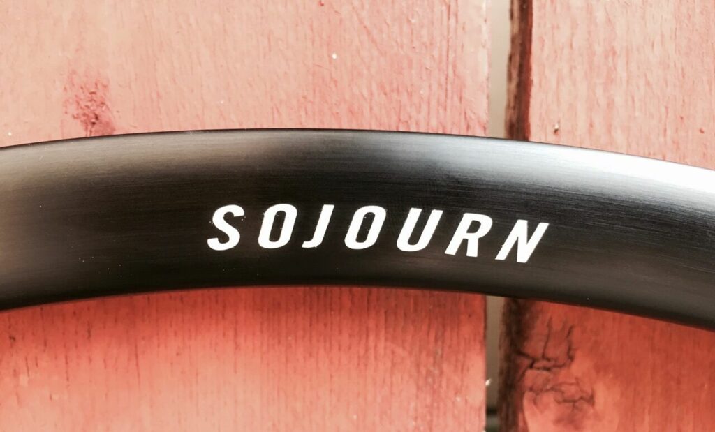Detail of Sojourn branding